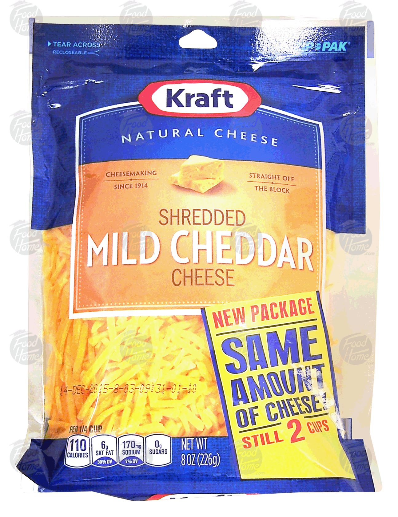 Kraft Natural Cheese shredded mild cheddar cheese Full-Size Picture